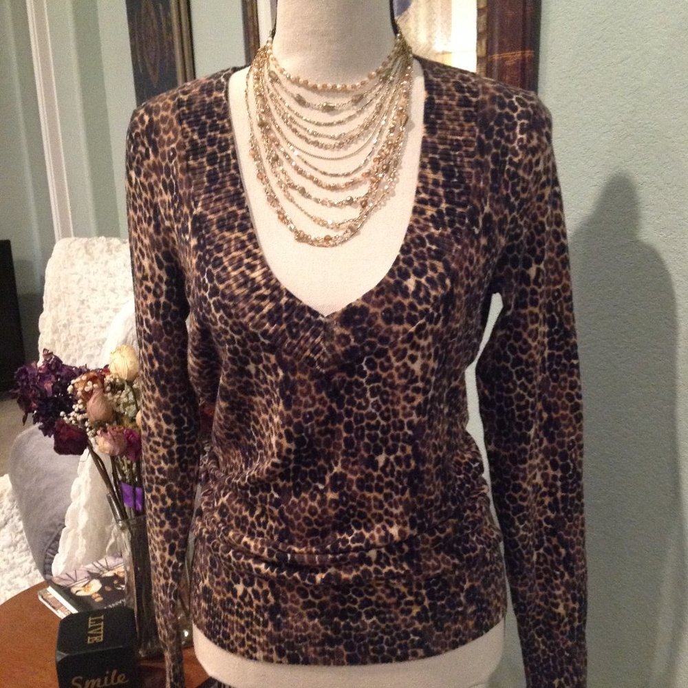 Express soft animal print sweater!